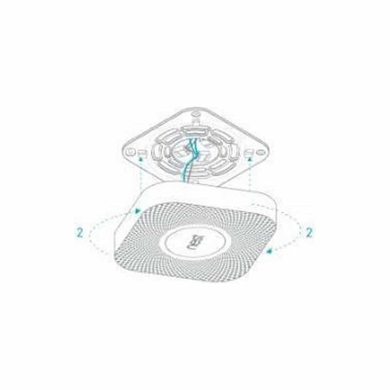 Google Nest Protect V2 Netstroom: Bedraad Rook + Koolmonoxide - 365Smart