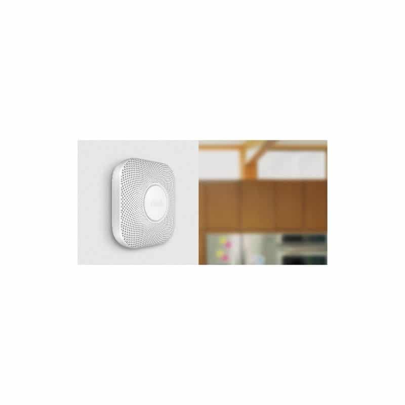 Google Nest Protect V2 Netstroom: Bedraad Rook + Koolmonoxide - 365Smart