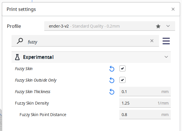 Cura Fuzzy Skin Settings Uitgelegd 365smart